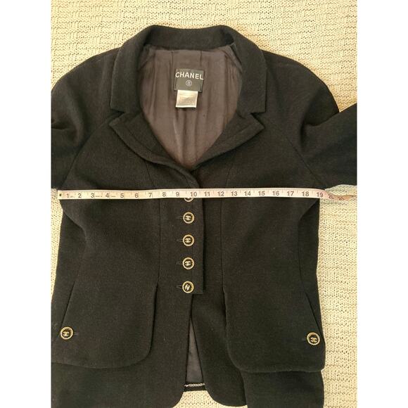 Chanel Black Tweed Jacket Blazer Tulip Skirt Suit FR 46 44 US 10 12 14 07P - Picture 5 of 16
